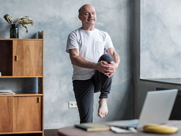 Man Doing Hip Bursitis Exercise